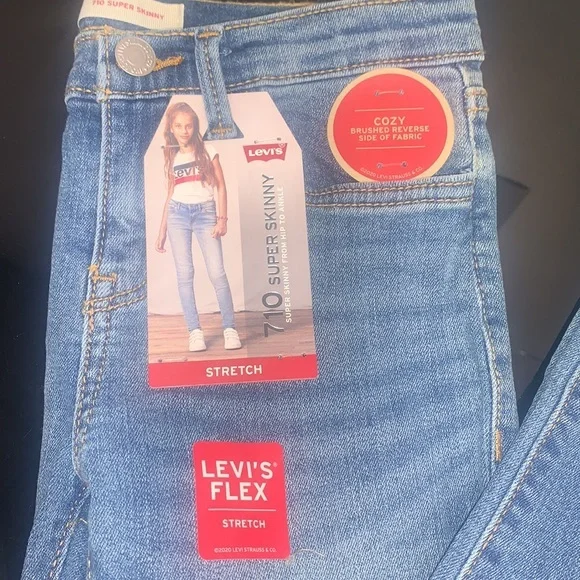 NWT Levi 710 super skinny jeans 8 regular Girls - Picture 4 of 7